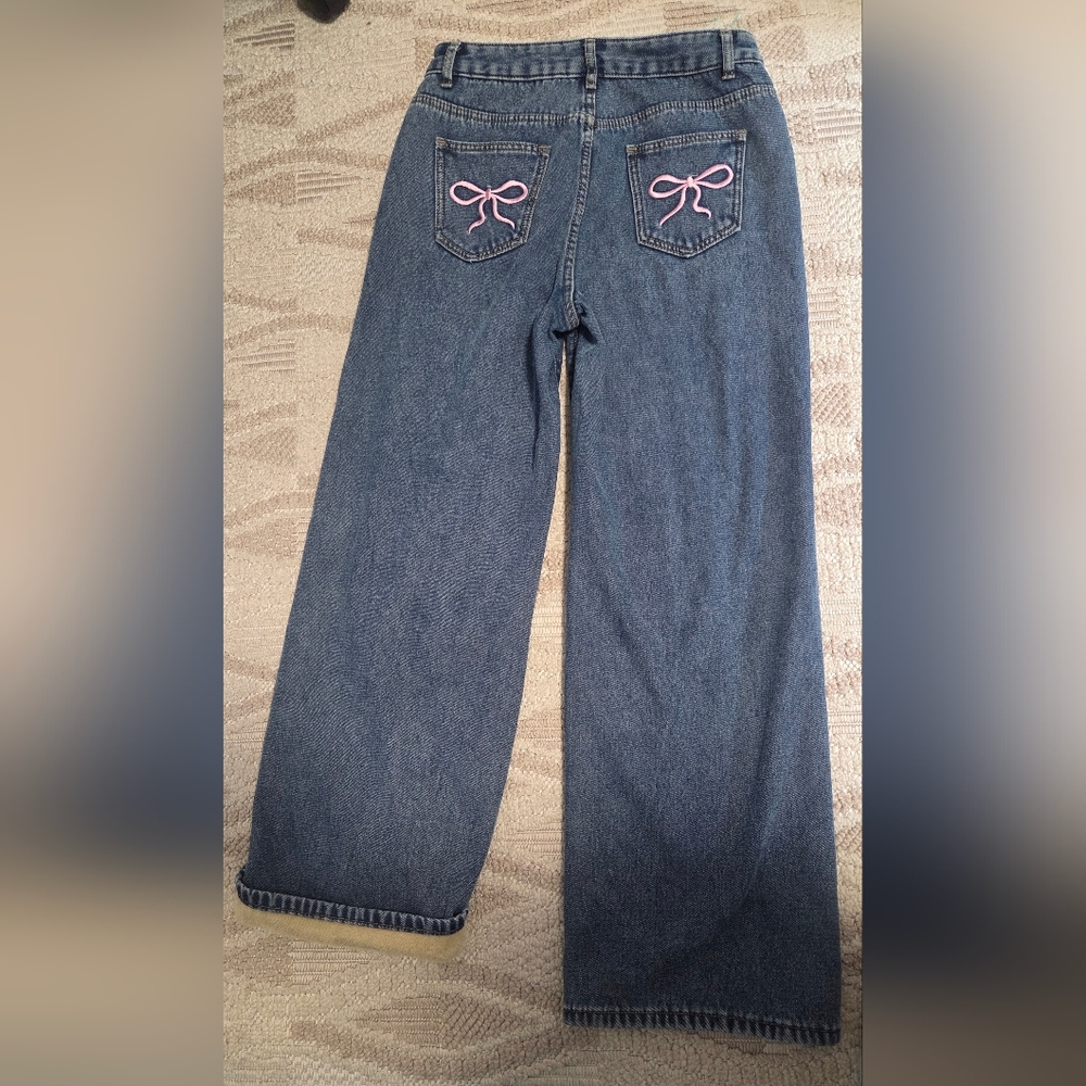 High WAISTED jeans NOVA BLUE Inseam 29 Waist 28 Inches Size Med Like New ! Lined